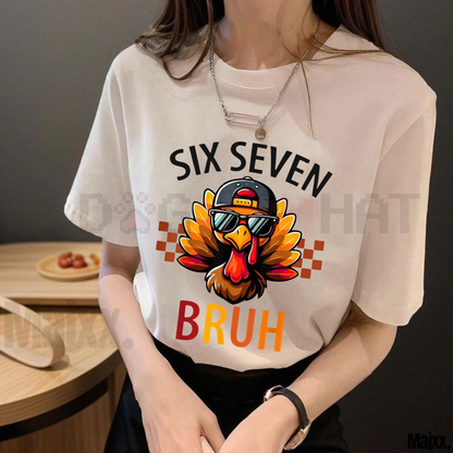 Viral 'Six Seven Bruh' Thanksgiving Meme Tee