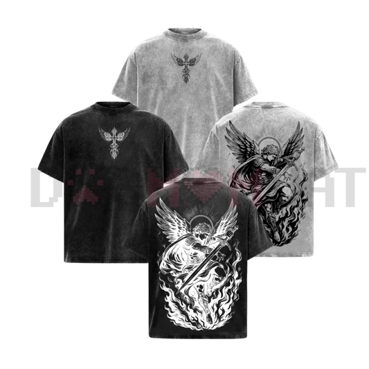 Archangel Michael Vintage Washed Oversized T-Shirt