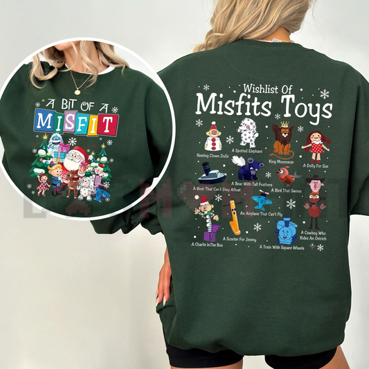 Misfit Toys Nostalgic Christmas Graphic Sweatshirt