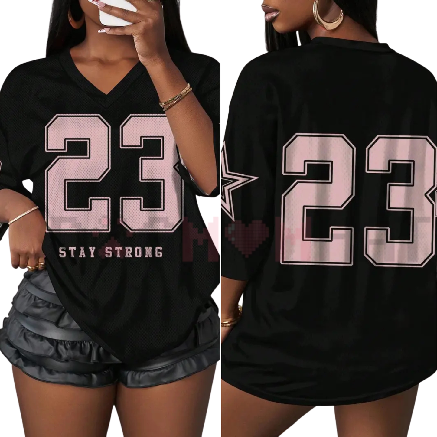 Y2K Retro V-Neck Mesh Sports Jersey