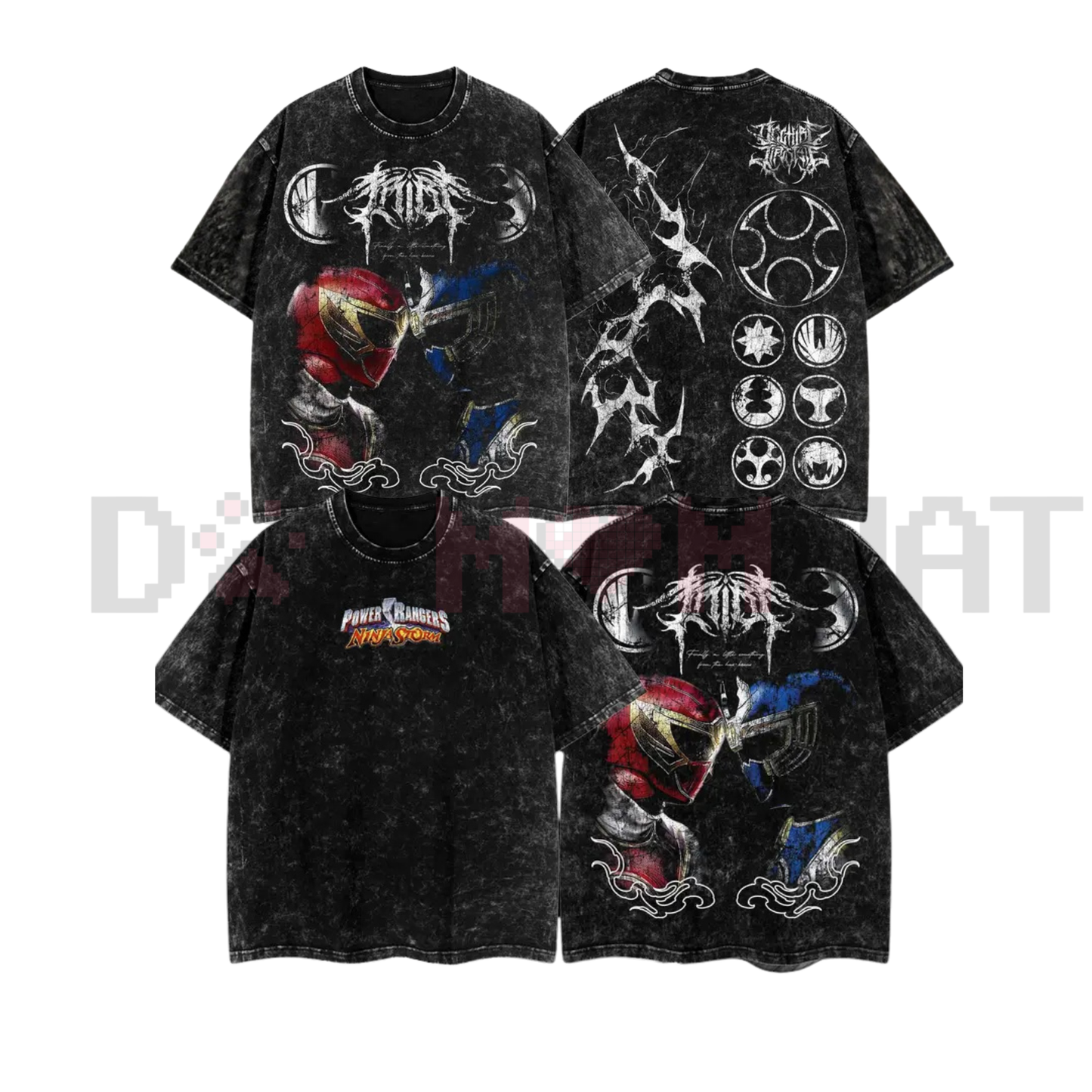 BornOfDarkness Ninja Storm Red vs. Navy Ranger Vintage T-Shirt