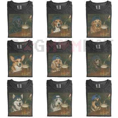 Dog Breeds "Available Beer" Vintage 90s T-Shirt
