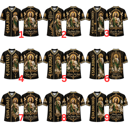 Men's San Judas Tadeo Graphic V-Neck Tee