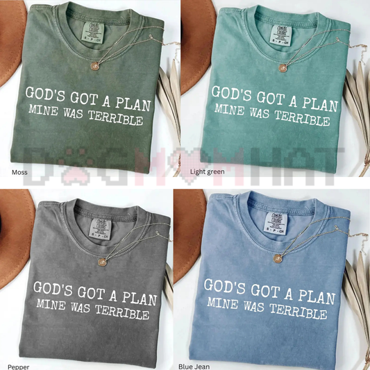 Divine Masterplan Vintage Comfort Colors Tee - Funny Christian Faith Graphic Cotton Shirt