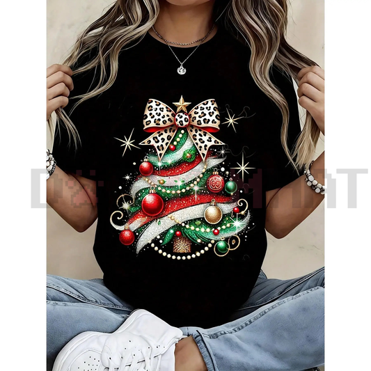 Christmas Tree Print Women's T-Shirt