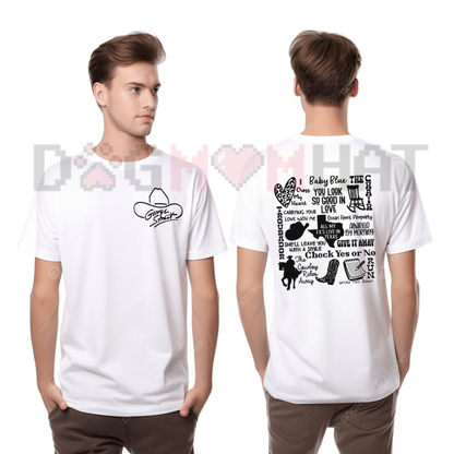 Retro Cowboy Sunset Graphic Tee – Aesthetic Western Concert Shirt