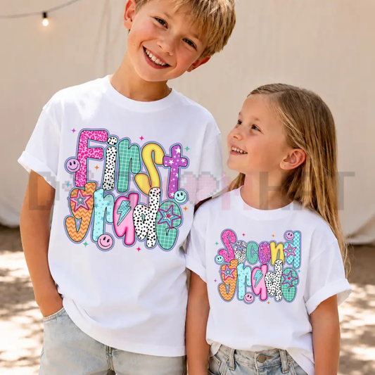 Bow & Checkers First Day Fashion Tee - Preppy Coquette Back to School Grade Unisex Youth & Teacher Shirt