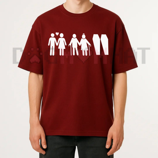 Eternal Love Skeleton Couple Graphic Tee - Gothic "Till Death Do Us Part" Shirt