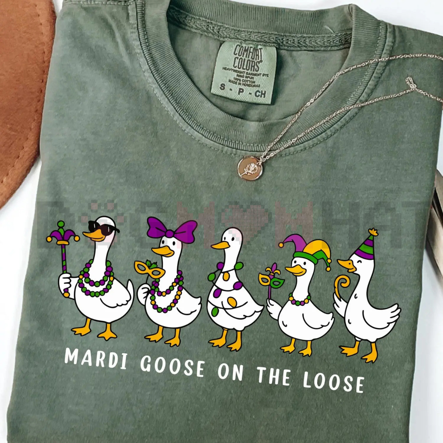 Retro Mardi Gras Silly Goose T-Shirt