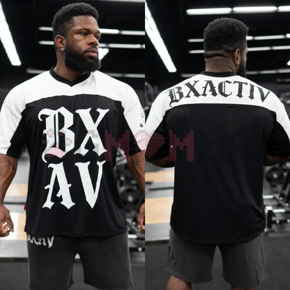 Hybrid Old English Athletic Graphic Tee - Retro Streetwear Sportswear Blend Cotton Unisex T-Shirt