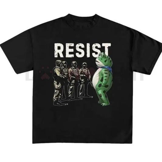 Portland Frog Resist Protest T-Shirt – Anti Fascism Shirt, Anti Trump Graphic, Vintage Activist Tee