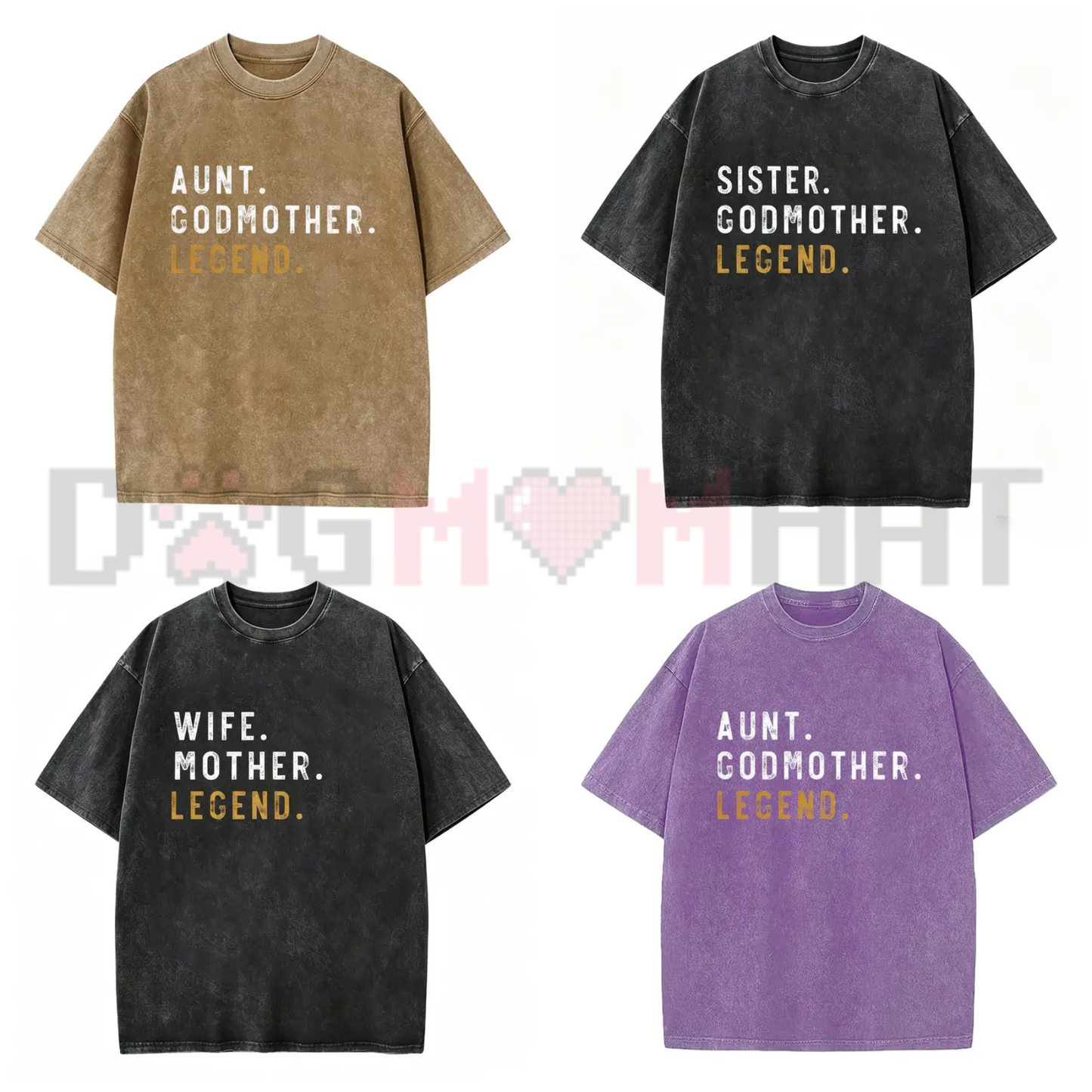 Tri-Title Royalty Graphic Tee - Aunt Godmother Legend Soft Pure Cotton Unisex T-Shirt