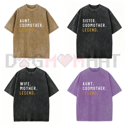 Tri-Title Royalty Graphic Tee - Aunt Godmother Legend Soft Pure Cotton Unisex T-Shirt