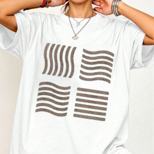 Retro Minimal "Fifth Element Stones" T-Shirt