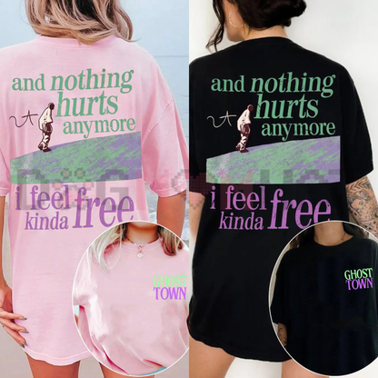 I Feel Kinda Free Hip-Hop Lyric Graphic Tee - Ghost Town Rap Music Pure Cotton Unisex Fan T-Shirt