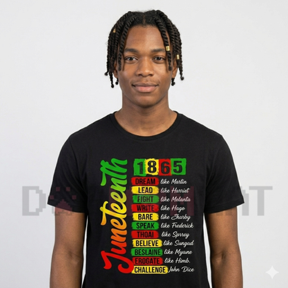 Juneteenth 1865 Civil Rights Leaders Pride Tee