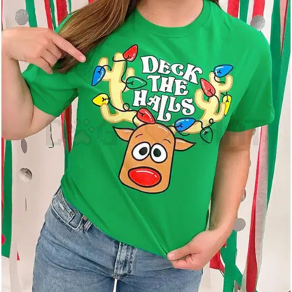 "Deck the Halls" Graphic T-Shirt – Unisex Classic Christmas Tee