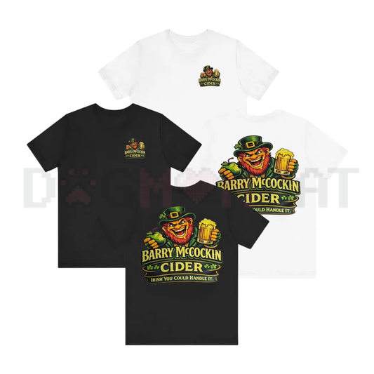 Barry McCockin Irish Cider Funny T-Shirt – Hilarious St. Patrick's Day Men's Graphic Tee