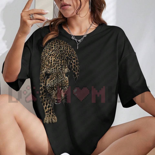 Black Leopard Y2K Gothic Grunge Graphic T-Shirt