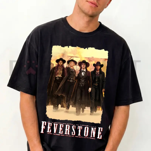 Feverstone Heritage Signature Graphic Tee - Modern Minimalist Unisex Pure Cotton Streetwear Shirt
