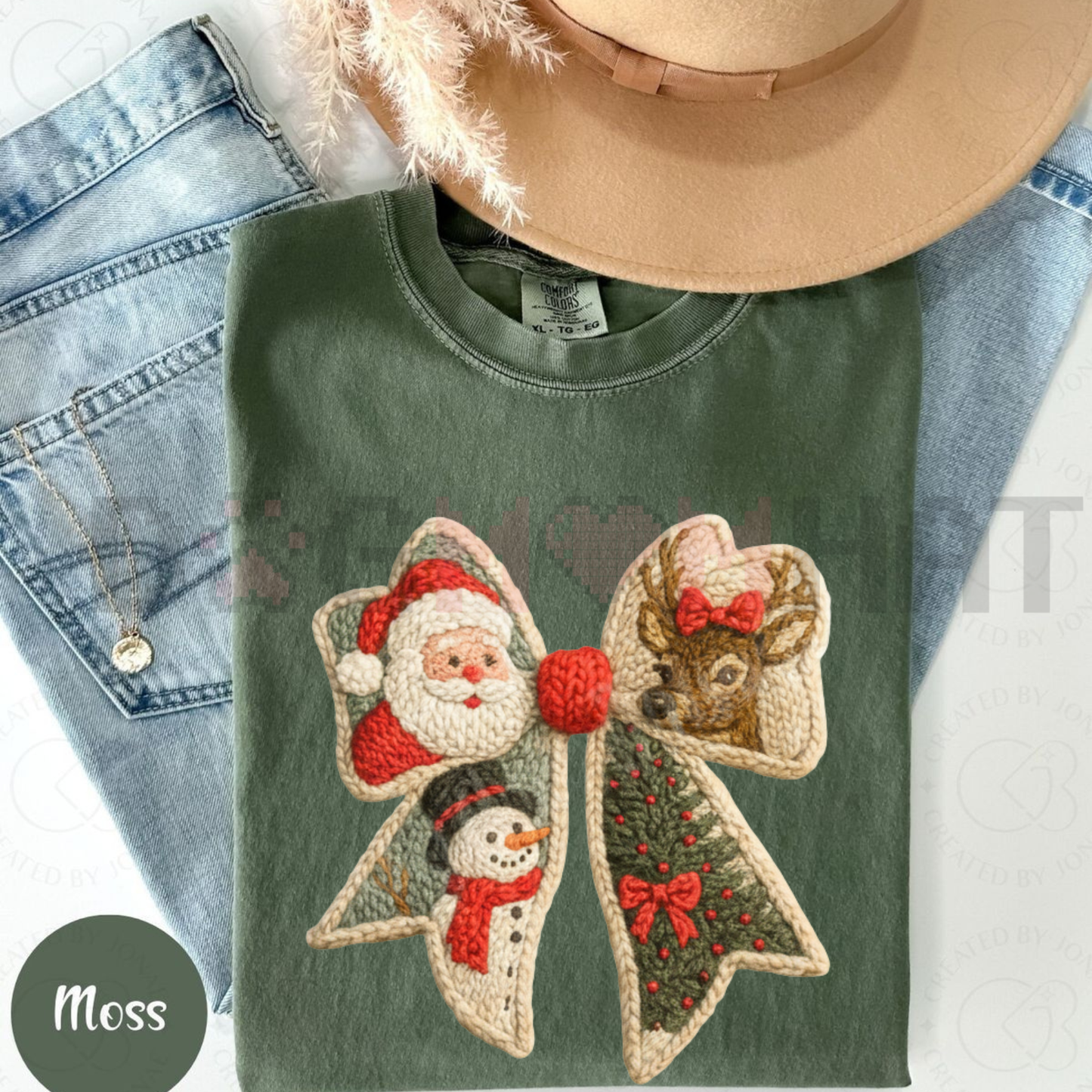 'Cozy Knit Bows' T-Shirt