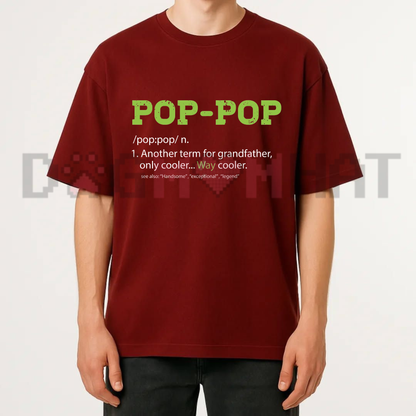 Pops Definition Graphic Tee - Funny Grandpa Pop Pop Vintage Soft Cotton Unisex Father Day Gift T-Shirt