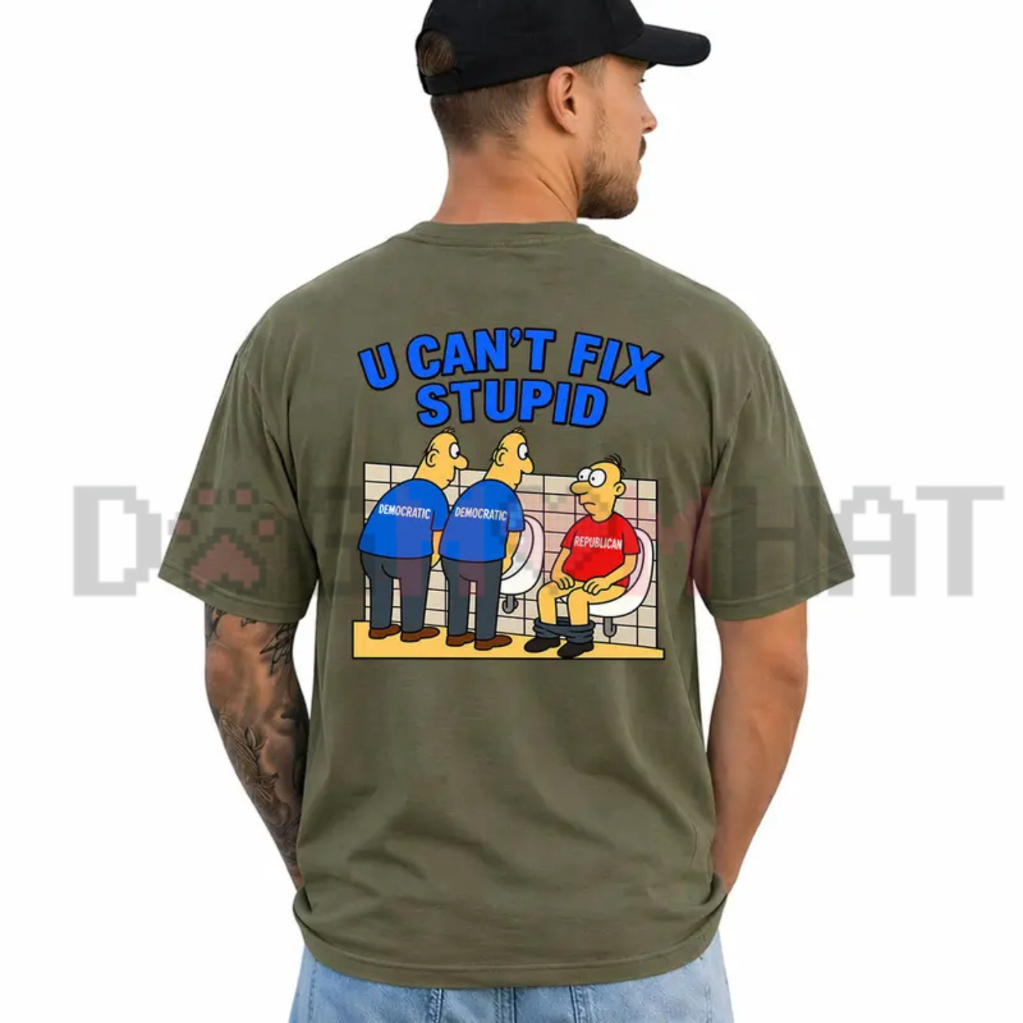 "You Can't Fix Stupid" Funny Political Satire Graphic T-Shirt - Casual Cotton Menswear