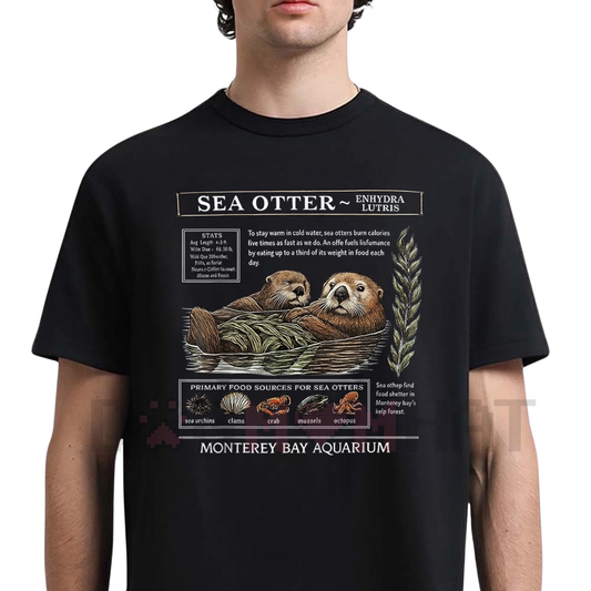Sea Otter Monterey Bay Aquarium Shirt – Vintage Otter Lover Tee