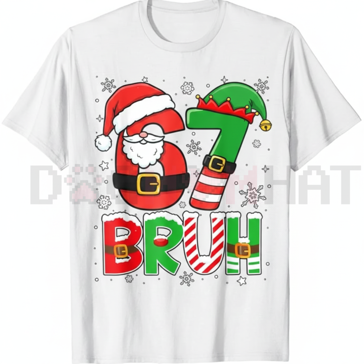 "Bruh 67 / Six Seven" Meme Christmas Funny T-Shirt