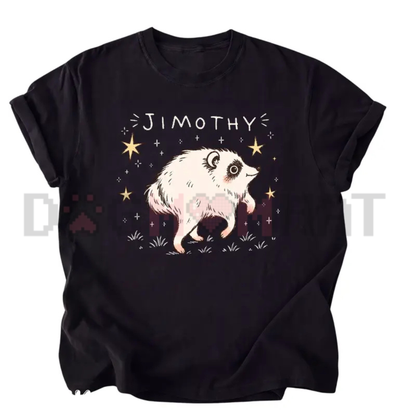 Seattle Viral Trash Panda Graphic Tee - Cute Short King Jimothy Raccoon Shirt