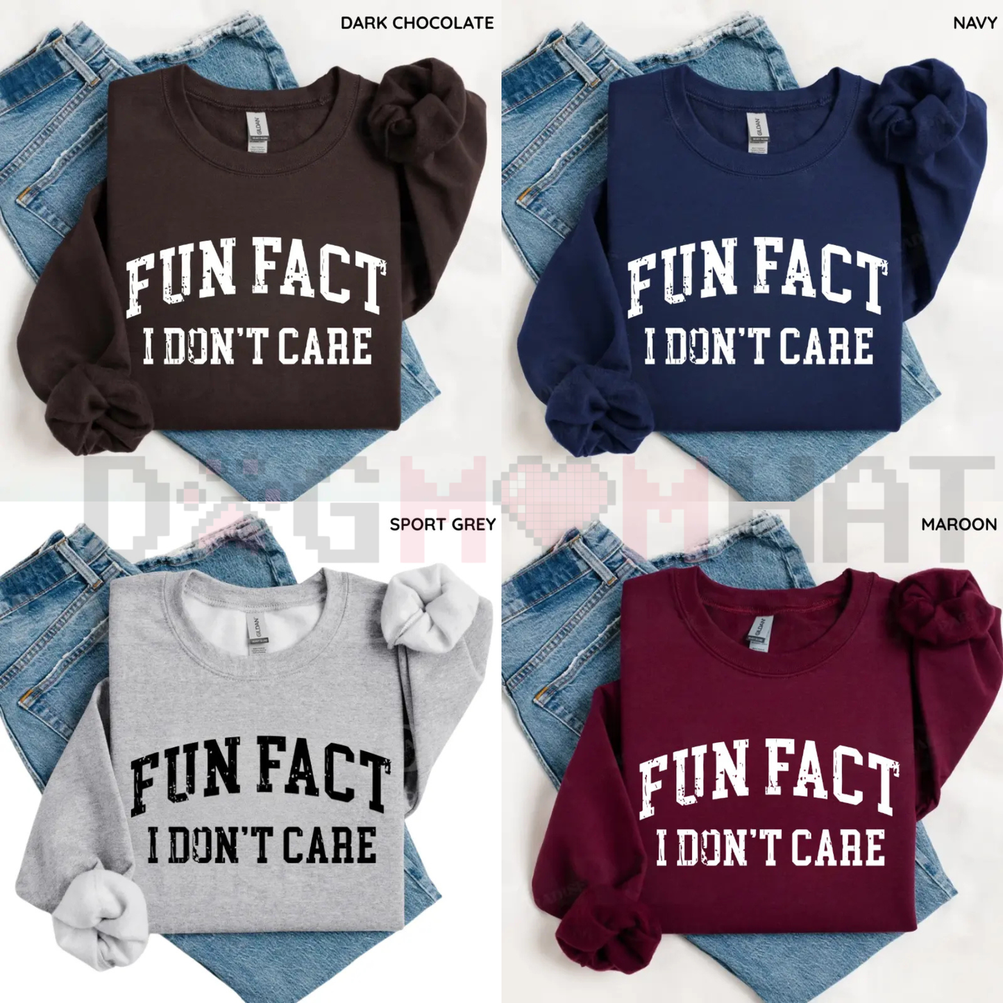 "Fun Fact: I Don't Care" Funny Sweatshirt