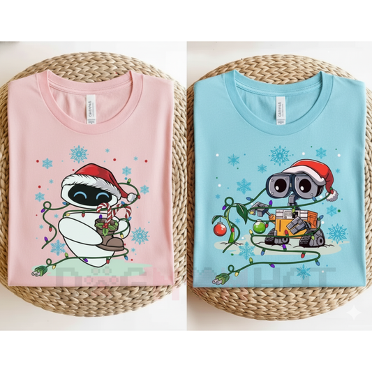 Cartoon Movie Characters Inspired Christmas Lights Matching T-Shirt – Funny Holiday Family Tees