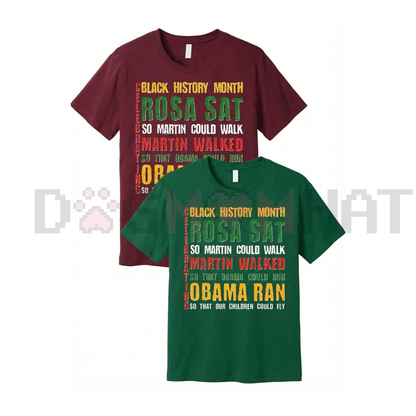 Celebrating Black History Month "Rosa Martin Obama" T-Shirt