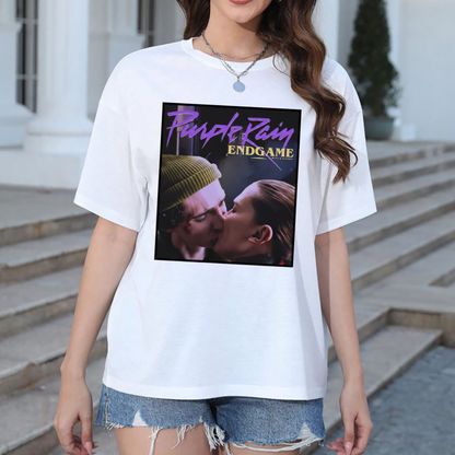 "Purple Rain" End Game T-Shirt – Vintage Prince Tribute Graphic Tee, Retro 80s Music Legend Shirt, Purple Rain Movie Inspired Fan Apparel, Unisex Rock Pop Top