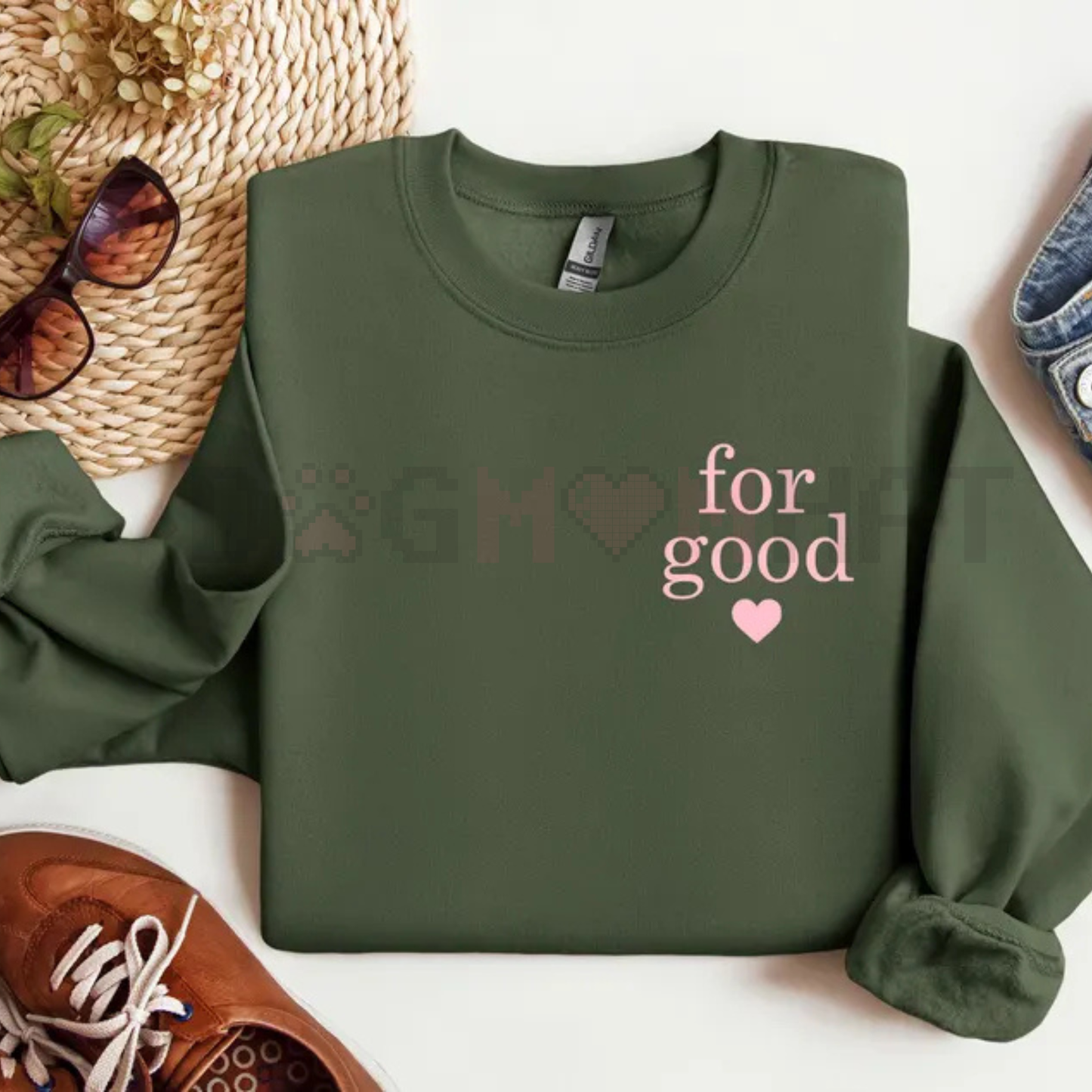 Minimalist 'For Good' Positive Statement Jumper sweatshirt