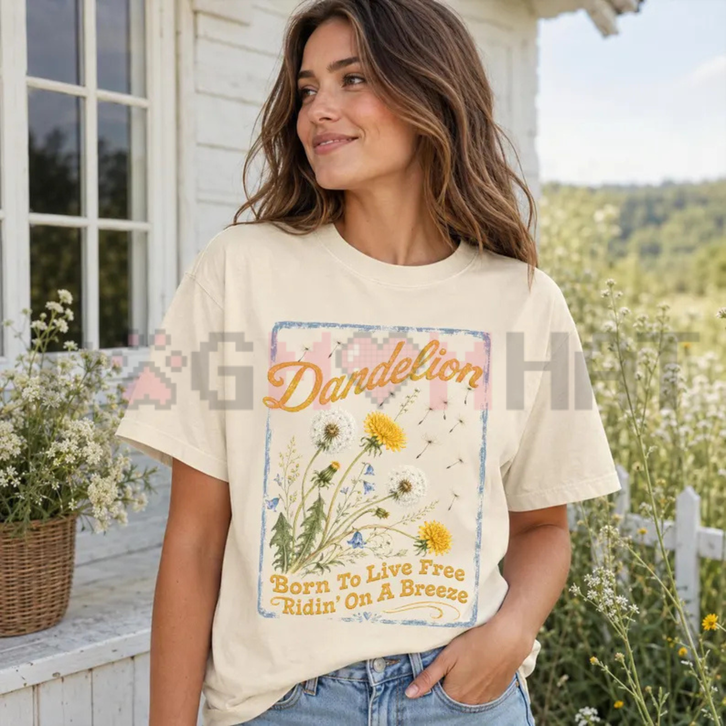 Dandelion Country Music Graphic Tee - Floral Wish Wildflower Vintage Cotton Unisex Country Concert T-Shirt