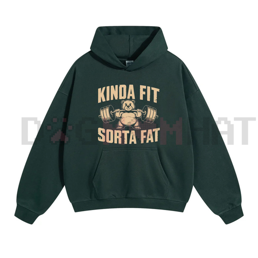 Funny Weightlifting Bear Graphic Apparel – Sarcastic Gym Humor Hoodie