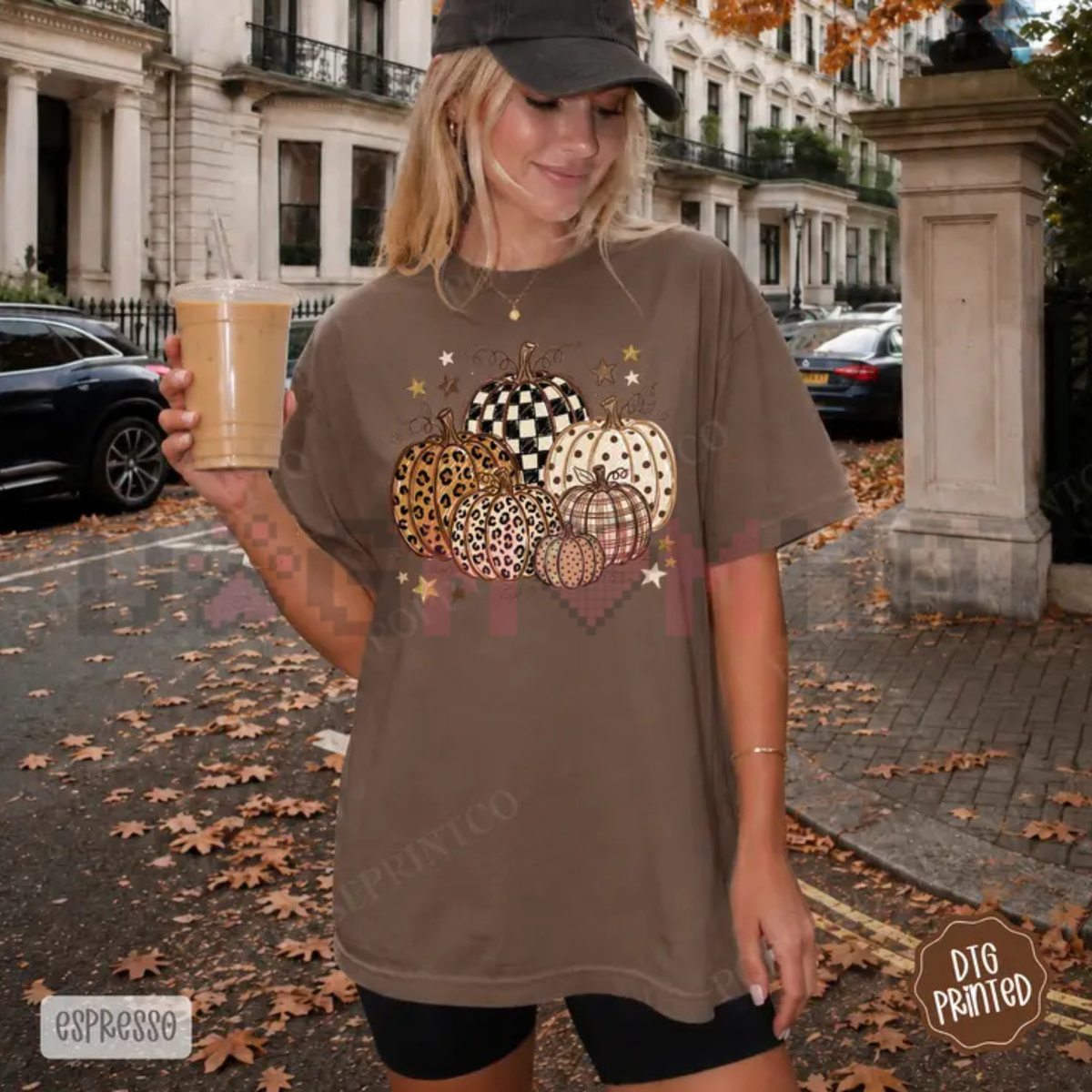 Comfort Colors® Fall Pumpkins T-Shirt - Trendy Women's Autumn Graphic Tee