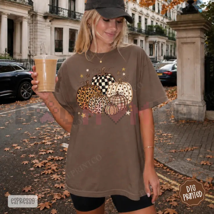 Comfort Colors® Fall Pumpkins T-Shirt - Trendy Women's Autumn Graphic Tee