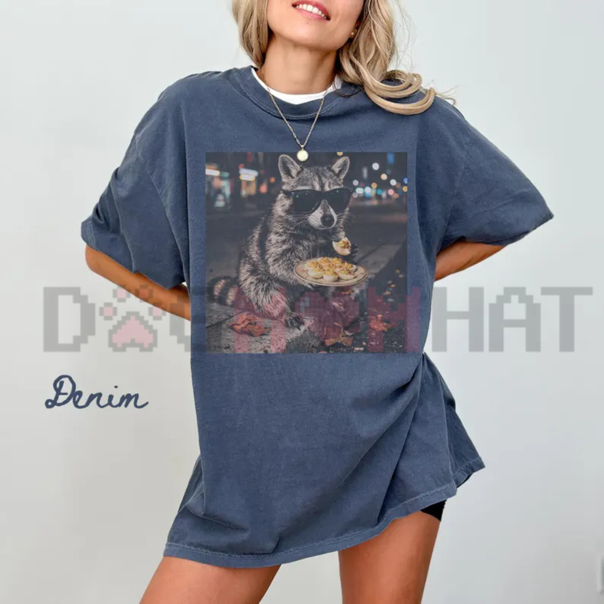 Comfort Colors® Deviled Eggs Raccoon T-Shirt - Funny Thanksgiving Food Lover Graphic Tee