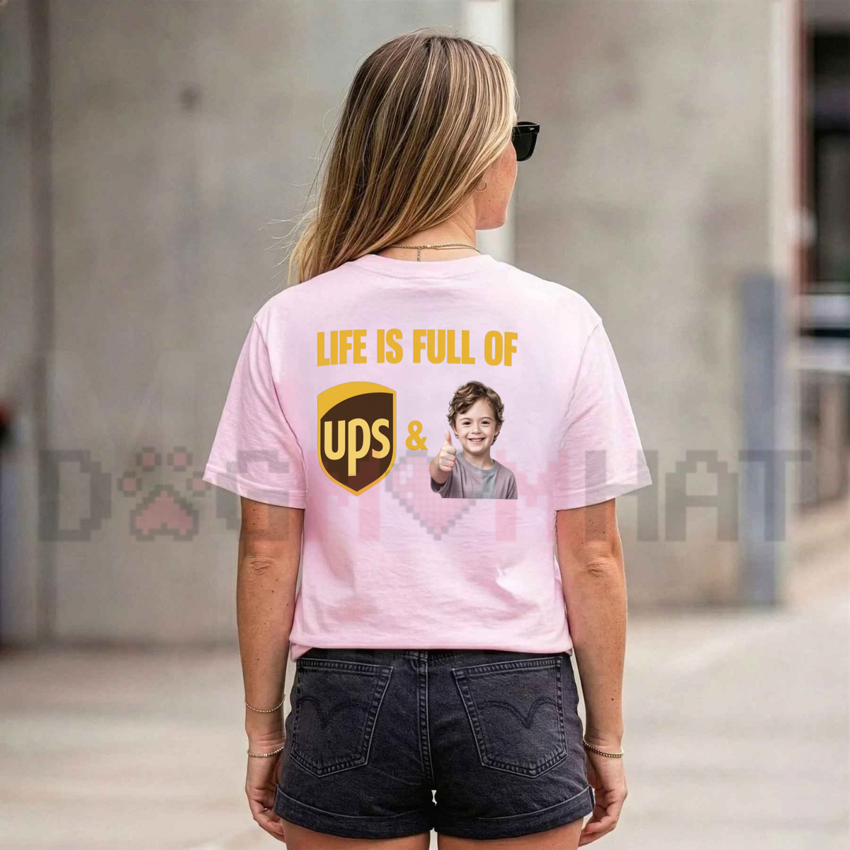 Parke Horizon Tee – "Life Is Full Of UPS" Thumbs Up Kid Meme Graphic T-Shirt