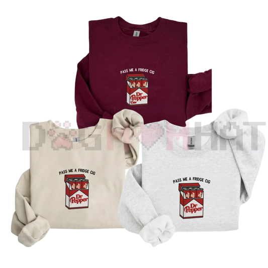 Embroidered Red Soda/Diet Soda Cig Pack Sweatshirt