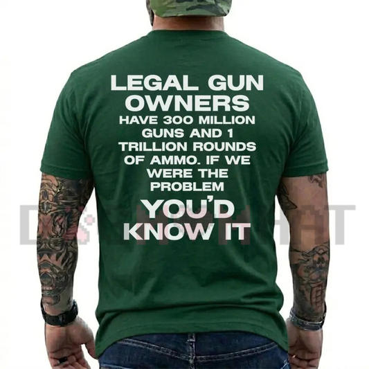 Legal Gun Owners 300 Million Guns Graphic T-Shirt