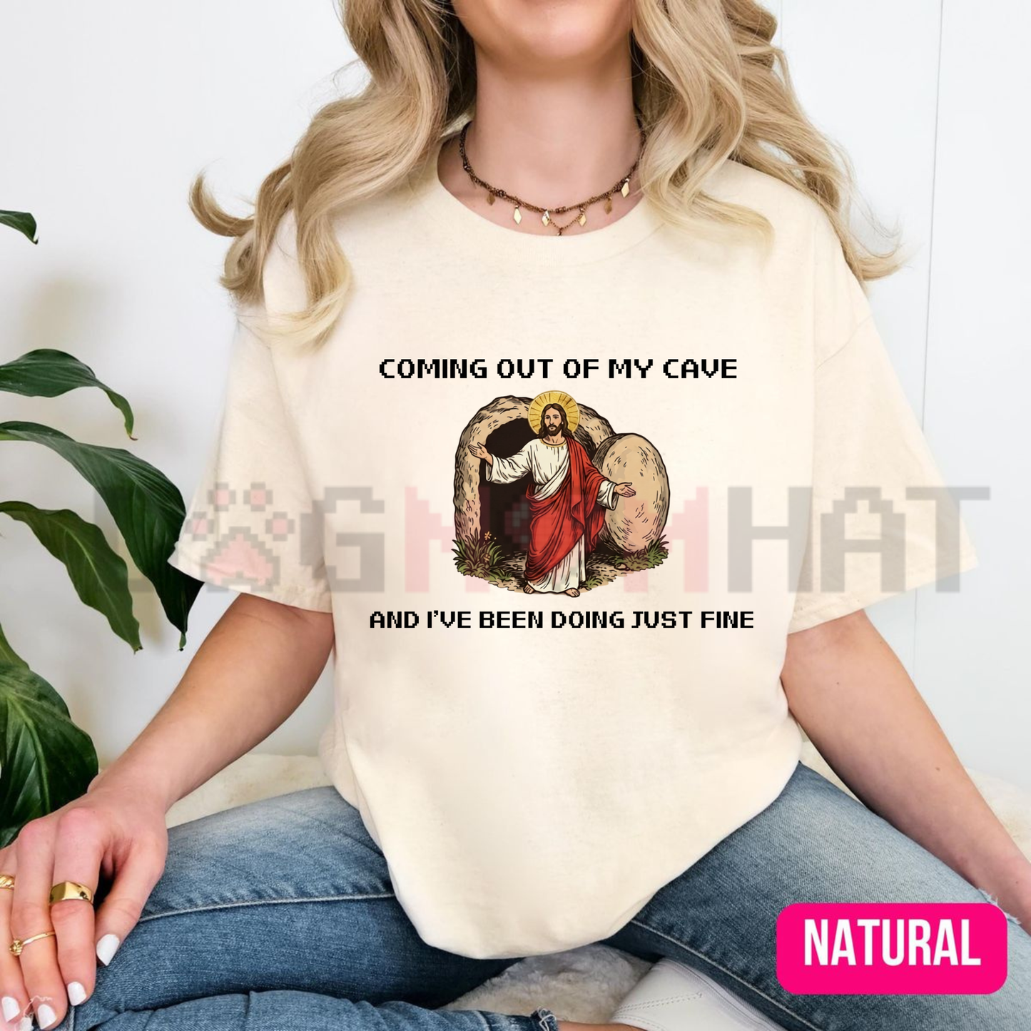Resurrection Brightside Funny Jesus Graphic Tee - Vintage Cave Easter Rock Humor Shirt