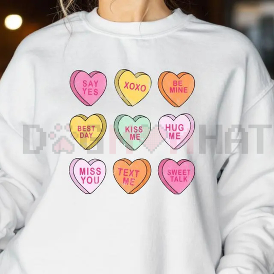 Valentine’s Day Conversation Hearts Sweatshirt