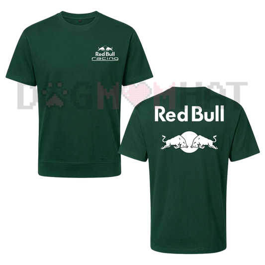 Vintage Black & White Racing Double-Sided T-Shirt