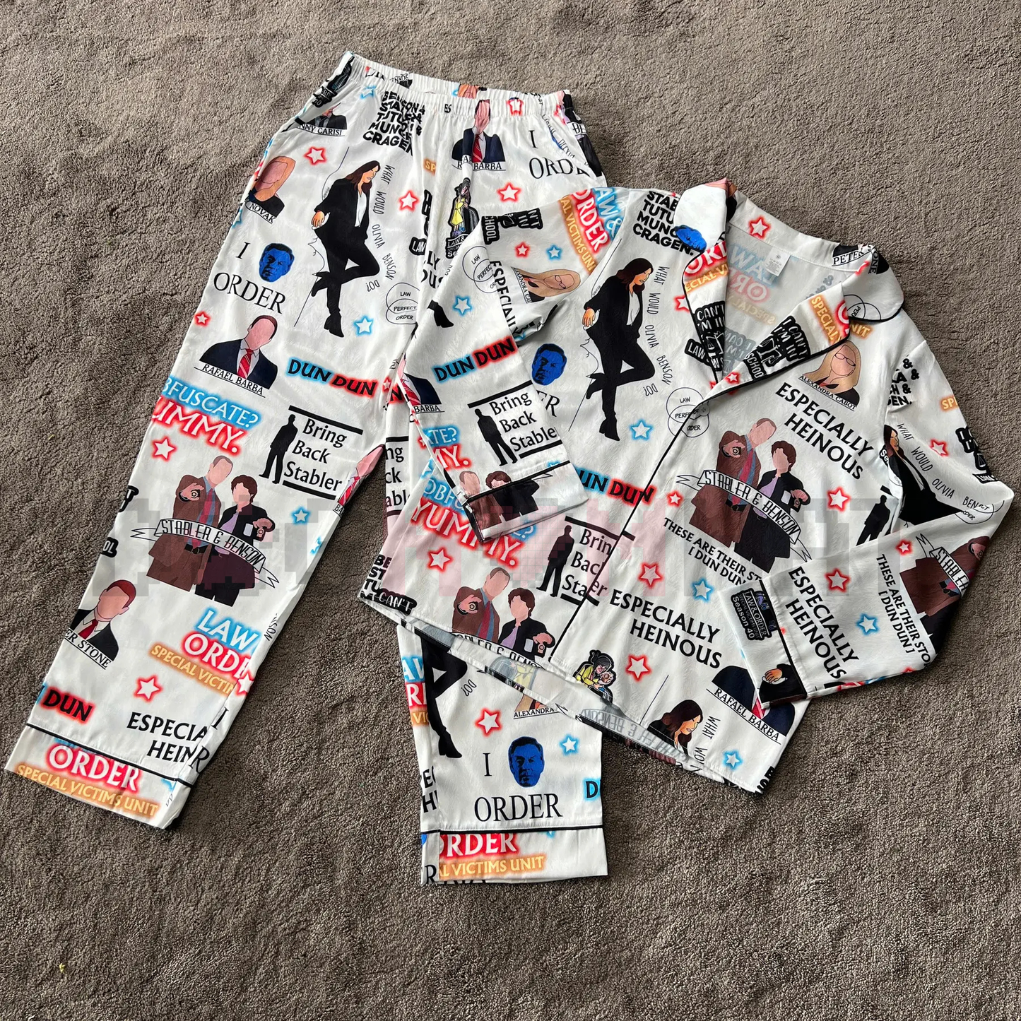 Law & Order Pajamas Set – Movie Christmas Sleepwear for Women, Comfortable Loungewear