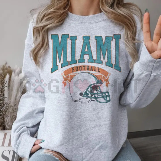 Vintage All 32 Team Football Hometown Crewneck Sweatshirt