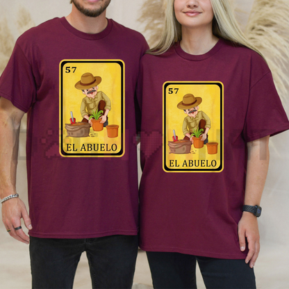 Festive Friction Tee – Funny "El Abuelo" Spanish-Style Graphic T-Shirt
