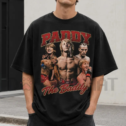Liverpool Brawler Combat Vintage Wash Tee - Paddy The Baddy UFC Graphic Men's Cotton Fighter Shirt